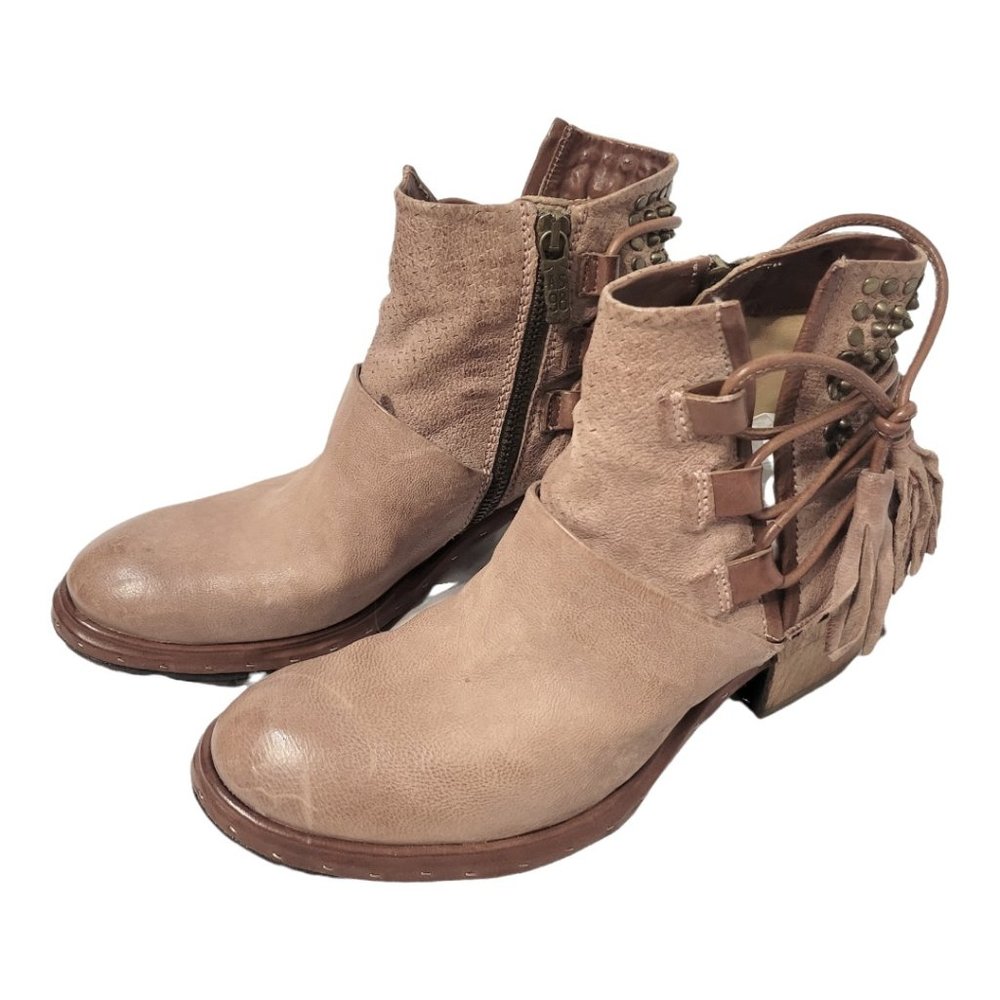 A.S.98 Bootie Peachy Tan Size 37